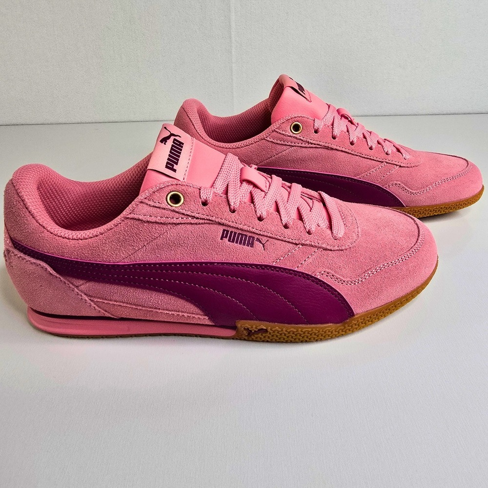 Puma Bella V Suede Pink Purple Low Top Sneakers 402673-03 Womens Size 10